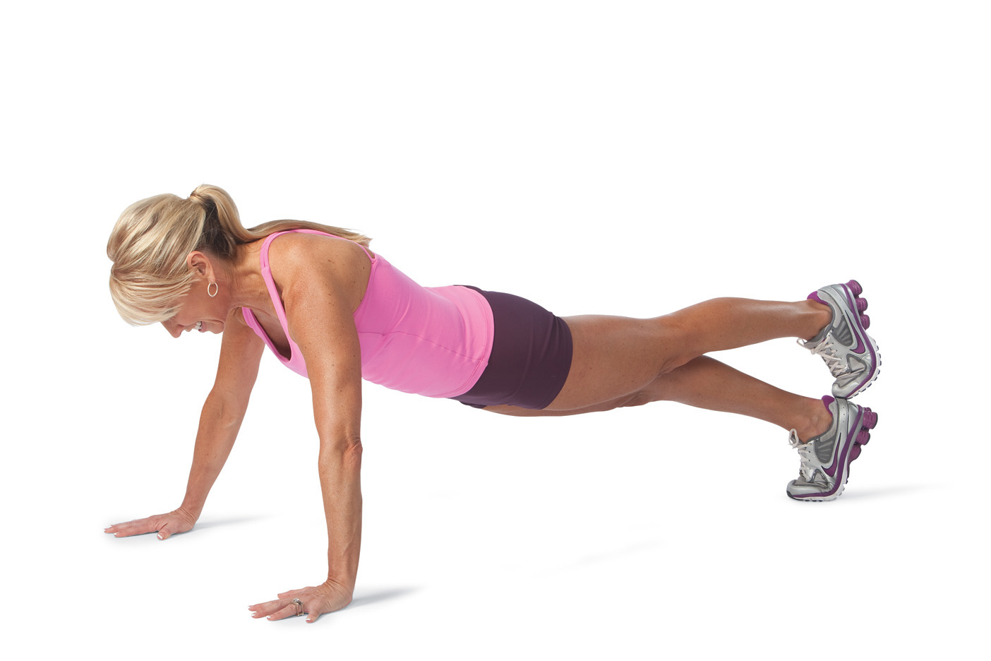 Pushup Variations: Stacked-Toe, Alternating Leg Lift, and Spider - Chalene  Johnson Official Site