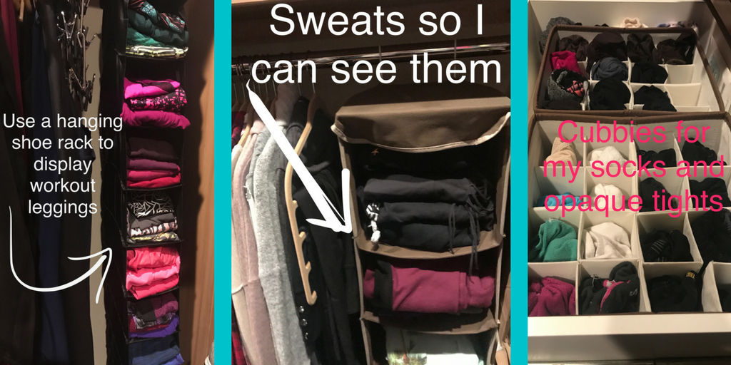 Storing workout clothes cheap
