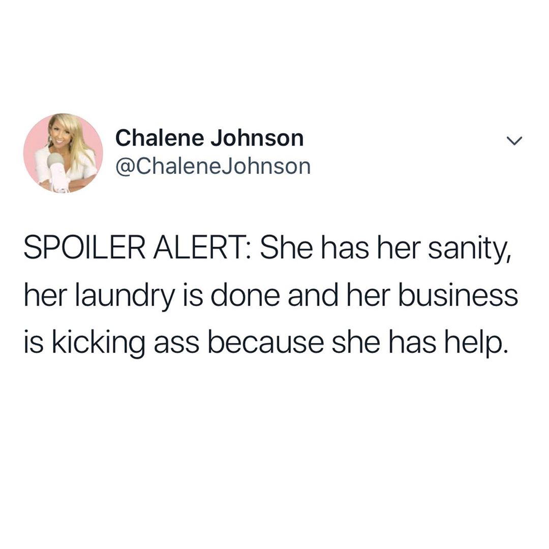 a tweet with a picture of Chalene Johnson on it