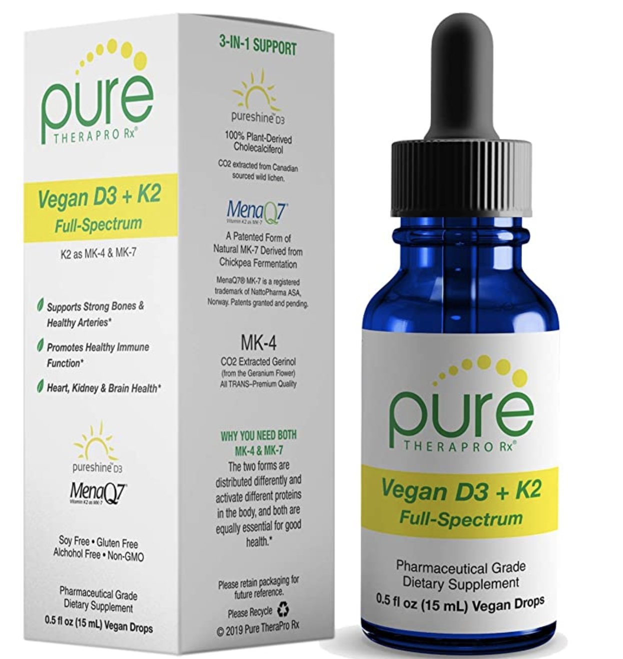 a bottle of vegan d3 and k2 full - spectrum